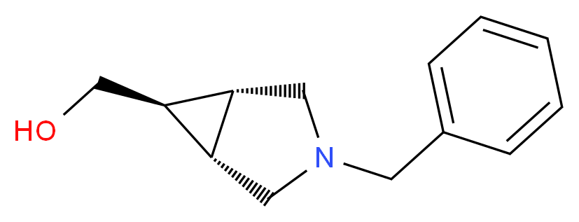 [(1R,5S,6R)-3-benzyl-3-azabicyclo[3.1.0]hexan-6-yl]methanol_分子结构_CAS_134575-07-8