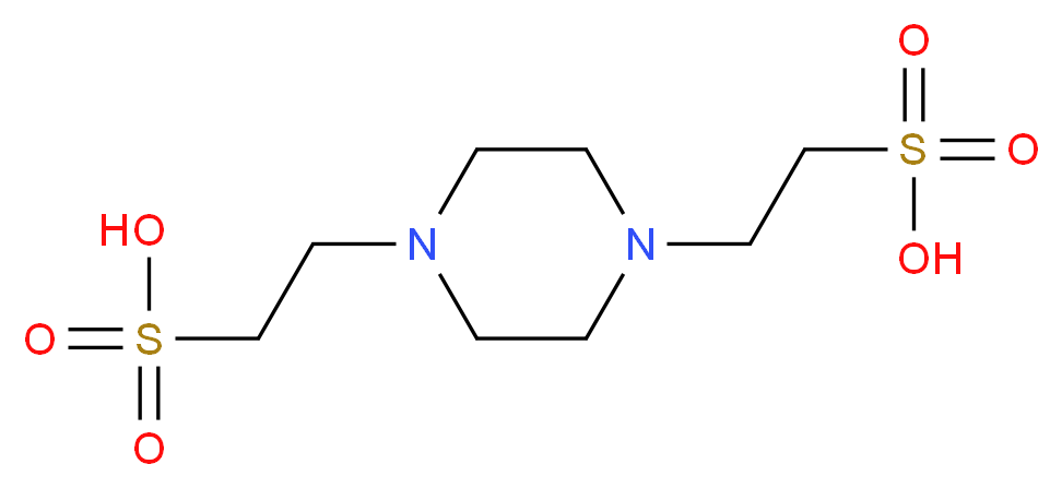 2-[4-(2-sulfoethyl)piperazin-1-yl]ethane-1-sulfonic acid_分子结构_CAS_5625-37-6