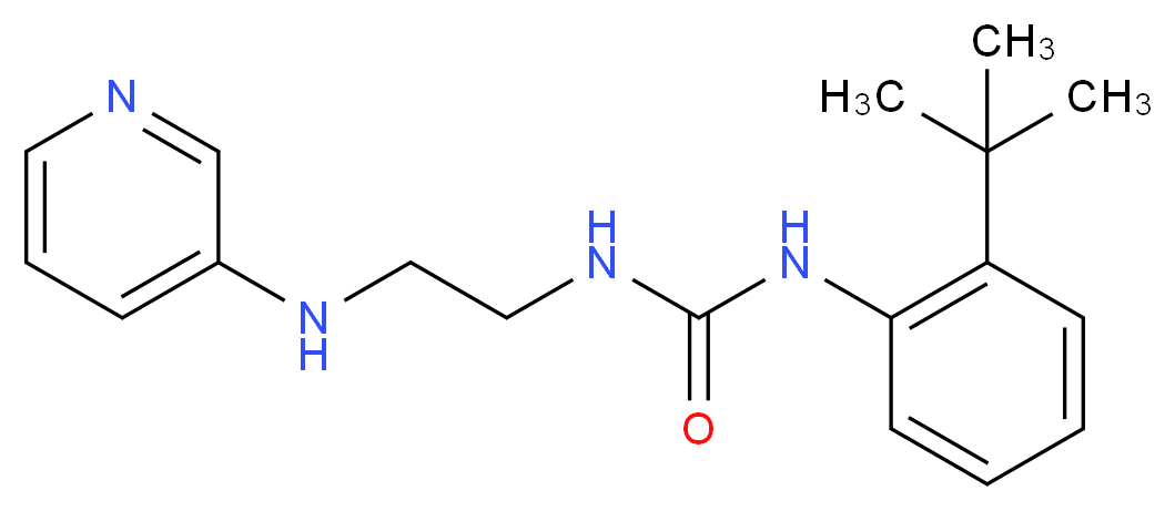 N-(2-tert-butylphenyl)-N'-[2-(pyridin-3-ylamino)ethyl]urea_分子结构_CAS_)