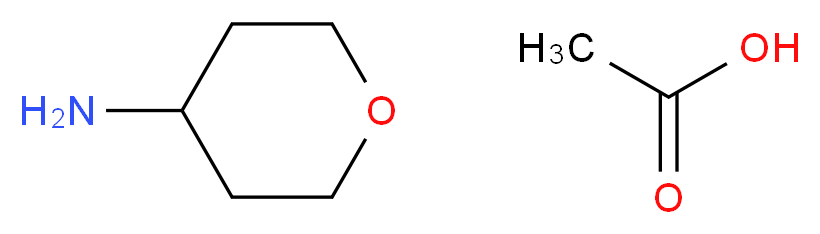 acetic acid; oxan-4-amine_分子结构_CAS_1005498-91-8