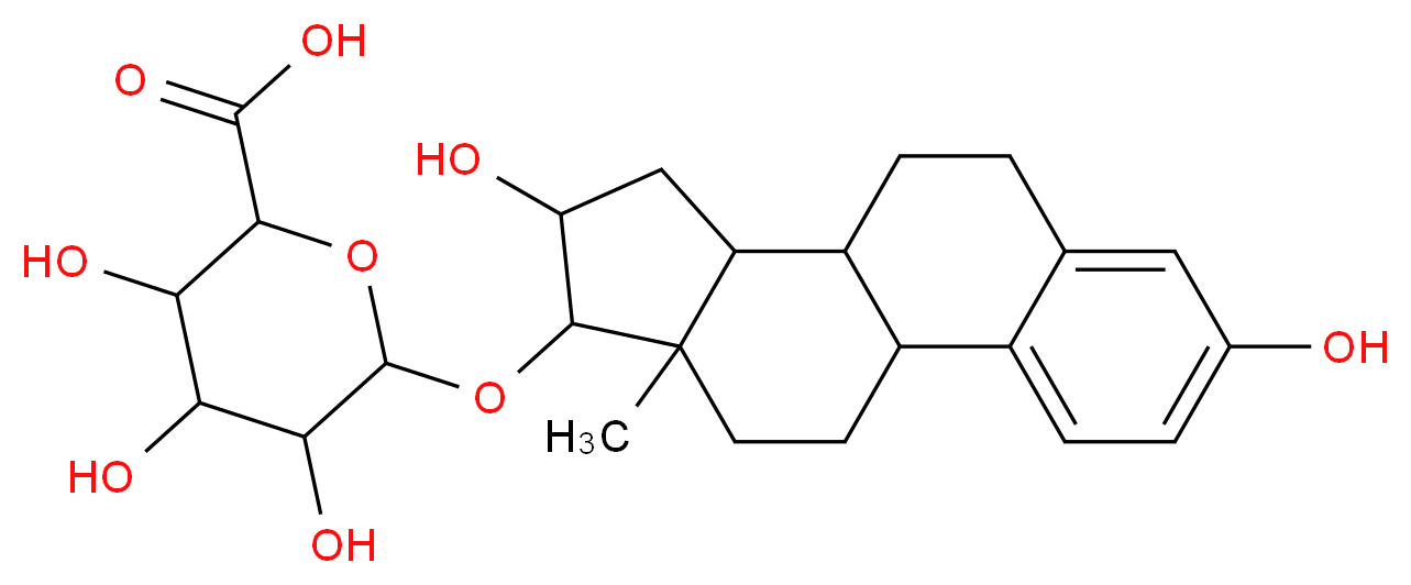 Estriol 17β-(β-D-glucuronide)_分子结构_CAS_7219-89-8)