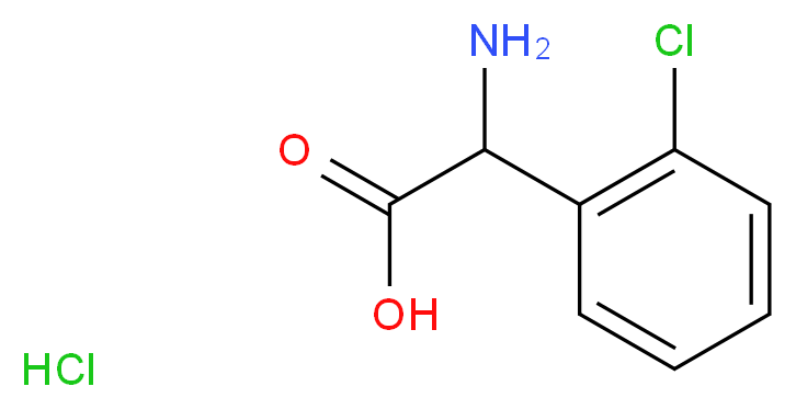 2-amino-2-(2-chlorophenyl)acetic acid hydrochloride_分子结构_CAS_141196-64-7