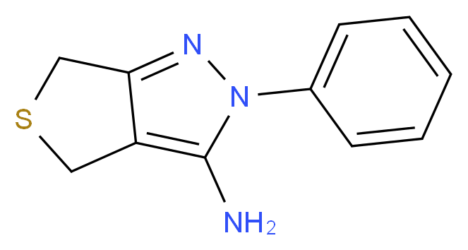 2-Phenyl-2,6-dihydro-4H-thieno[3,4-c]pyrazol-3-ylamine_分子结构_CAS_95469-88-8)