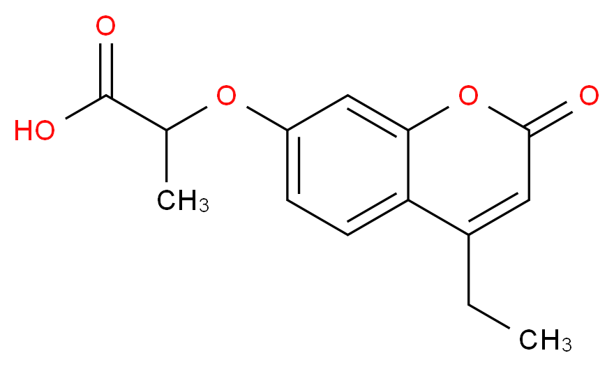 2-[(4-ethyl-2-oxo-2H-chromen-7-yl)oxy]propanoic acid_分子结构_CAS_314742-23-9