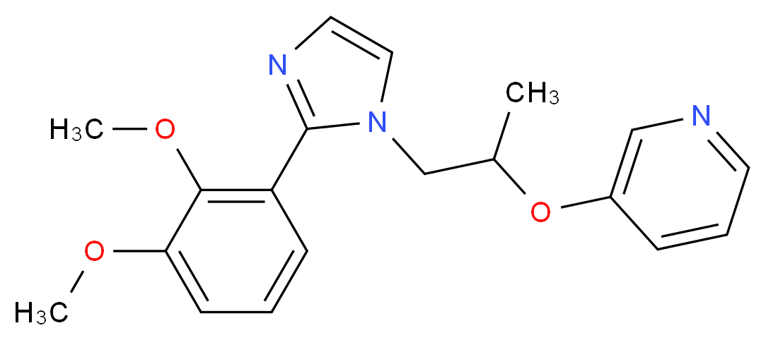 3-{2-[2-(2,3-dimethoxyphenyl)-1H-imidazol-1-yl]-1-methylethoxy}pyridine_分子结构_CAS_)