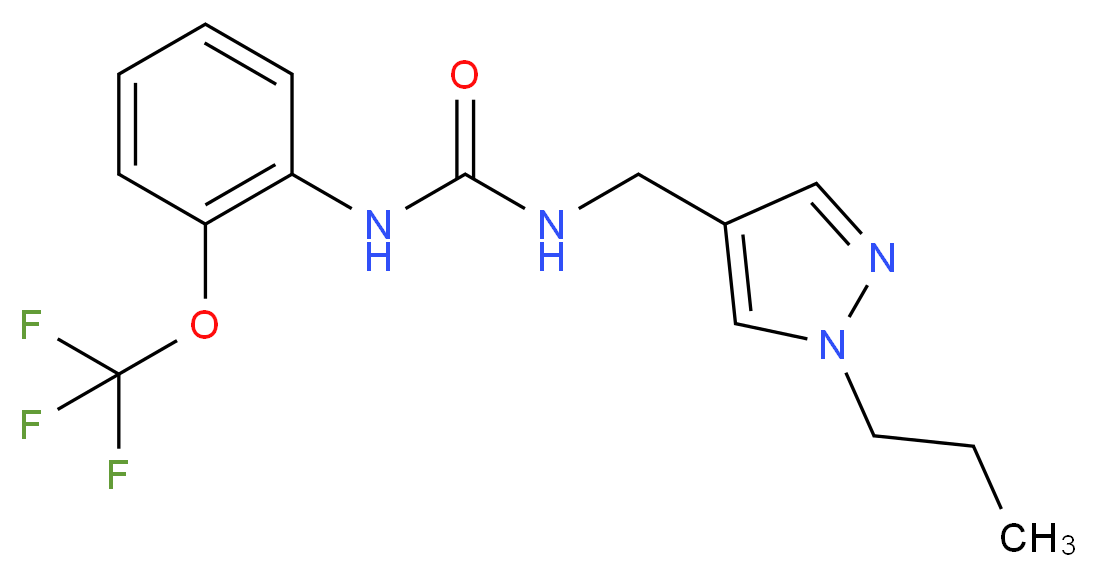 N-[(1-propyl-1H-pyrazol-4-yl)methyl]-N'-[2-(trifluoromethoxy)phenyl]urea_分子结构_CAS_)