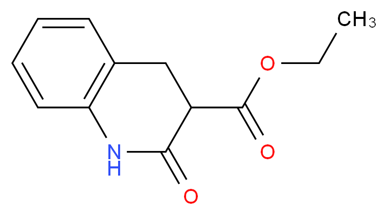 ethyl 2-oxo-1,2,3,4-tetrahydroquinoline-3-carboxylate_分子结构_CAS_26906-40-1