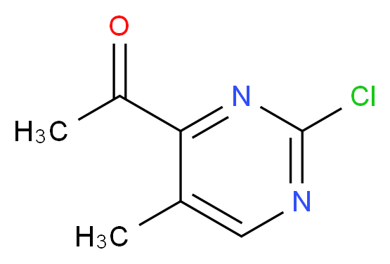 1-(2-chloro-5-methylpyrimidin-4-yl)ethan-1-one_分子结构_CAS_1416351-95-5