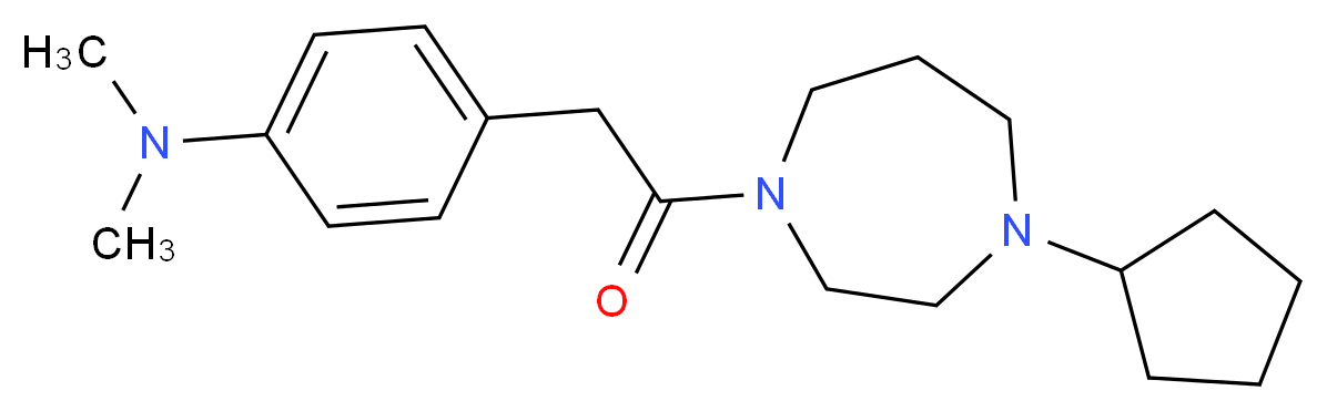 4-[2-(4-cyclopentyl-1,4-diazepan-1-yl)-2-oxoethyl]-N,N-dimethylaniline_分子结构_CAS_)