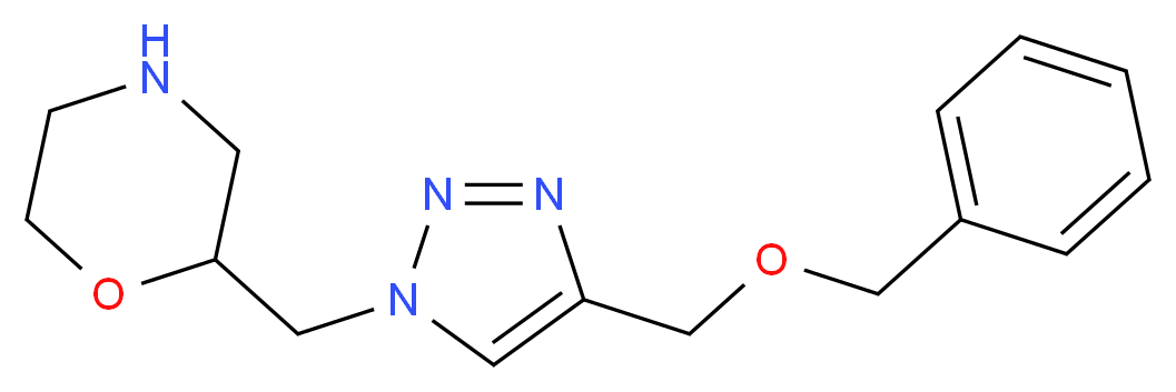 2-({4-[(benzyloxy)methyl]-1H-1,2,3-triazol-1-yl}methyl)morpholine_分子结构_CAS_)