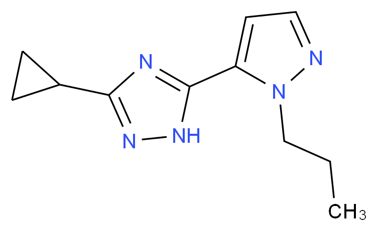3-cyclopropyl-5-(1-propyl-1H-pyrazol-5-yl)-1H-1,2,4-triazole_分子结构_CAS_)