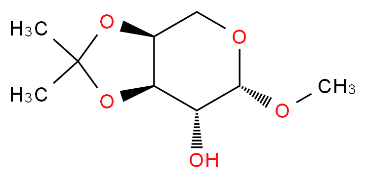 Methyl 3,4-Isopropylidene-β-L-arabinopyranoside_分子结构_CAS_6960-39-0)