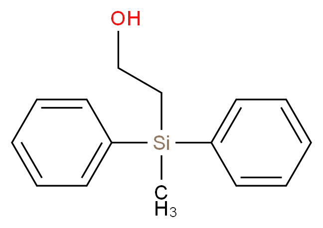 2-(甲基二苯基硅基)乙醇_分子结构_CAS_40438-48-0)