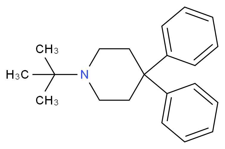 1-tert-butyl-4,4-diphenylpiperidine_分子结构_CAS_57982-78-2