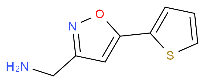 [5-(thiophen-2-yl)-1,2-oxazol-3-yl]methanamine_分子结构_CAS_852180-45-1