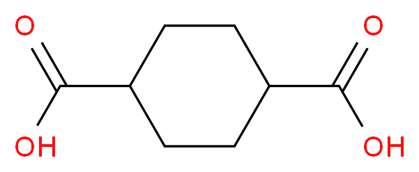 cyclohexane-1,4-dicarboxylic acid_分子结构_CAS_1076-97-7