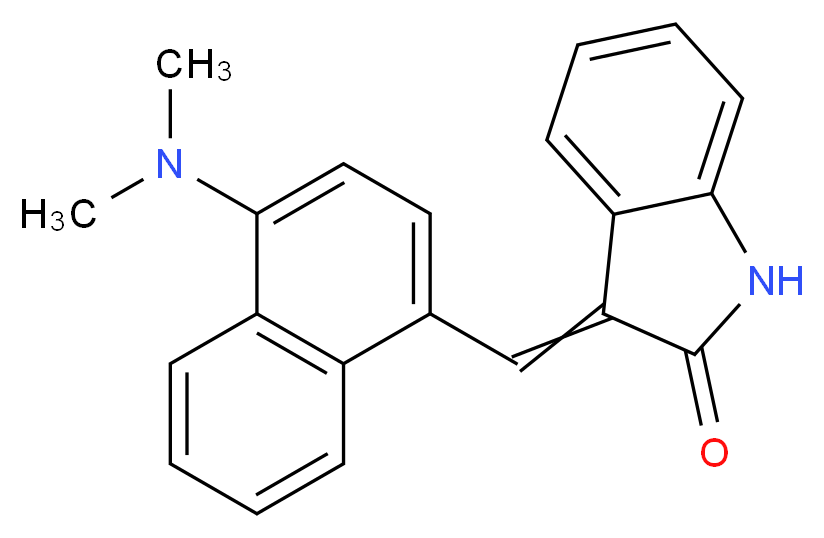 3-{[4-(dimethylamino)naphthalen-1-yl]methylidene}-2,3-dihydro-1H-indol-2-one_分子结构_CAS_163655-37-6