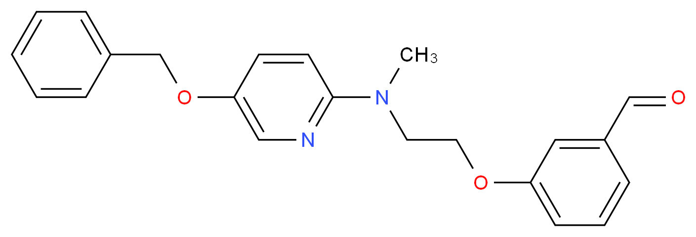 4-{2-[(5-Benzyloxypyridin-2-yl)methylamino]ethoxy}benzaldehyde_分子结构_CAS_1076199-04-6)