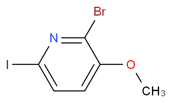 2-Bromo-6-iodo-3-methoxypyridine_分子结构_CAS_321535-37-9)