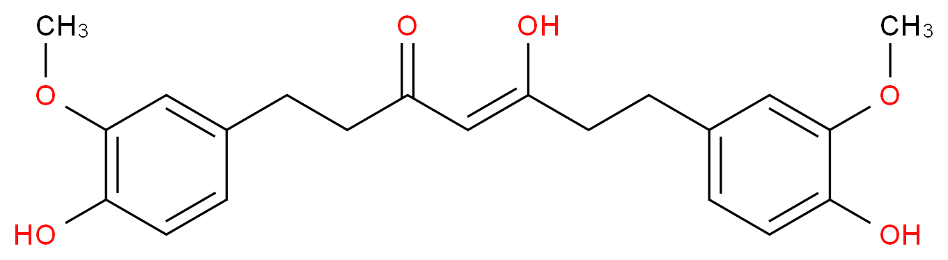 (4Z)-5-hydroxy-1,7-bis(4-hydroxy-3-methoxyphenyl)hept-4-en-3-one_分子结构_CAS_36062-04-1