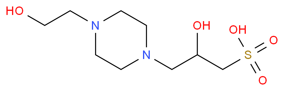 2-hydroxy-3-[4-(2-hydroxyethyl)piperazin-1-yl]propane-1-sulfonic acid_分子结构_CAS_68399-78-0