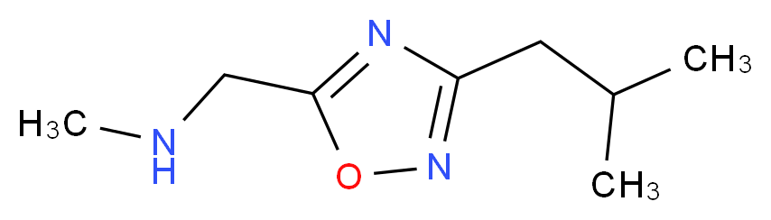methyl({[3-(2-methylpropyl)-1,2,4-oxadiazol-5-yl]methyl})amine_分子结构_CAS_915924-39-9