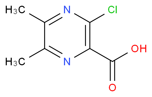 3-CHLORO-5,6-DIMETHYLPYRAZINE-2-CARBOXYLIC ACID_分子结构_CAS_)