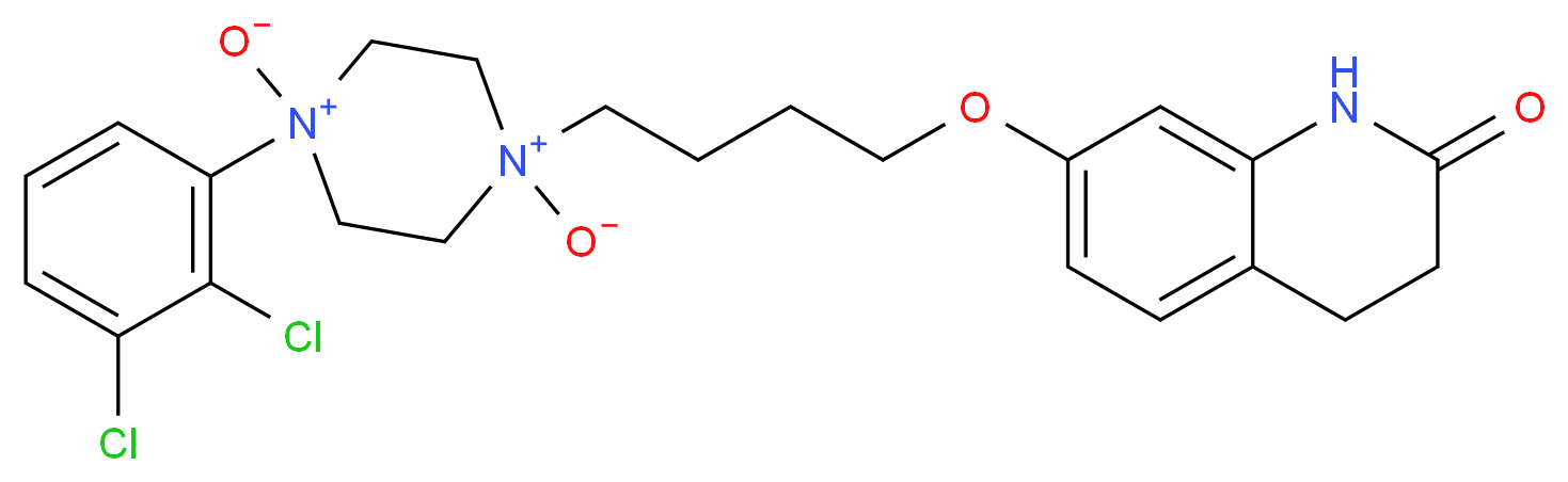 4-(2,3-dichlorophenyl)-1-{4-[(2-oxo-1,2,3,4-tetrahydroquinolin-7-yl)oxy]butyl}piperazine-1,4-diium-1,4-bis(olate)_分子结构_CAS_573691-13-1
