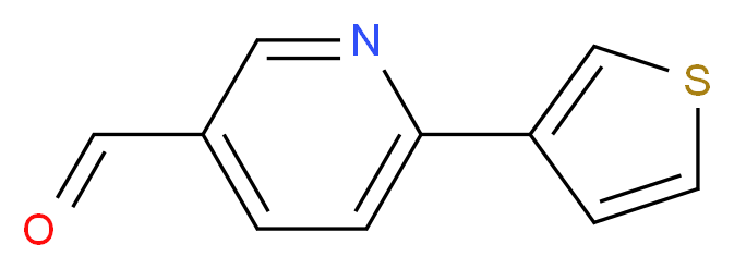 6-(3-Thienyl)nicotinaldehyde_分子结构_CAS_)
