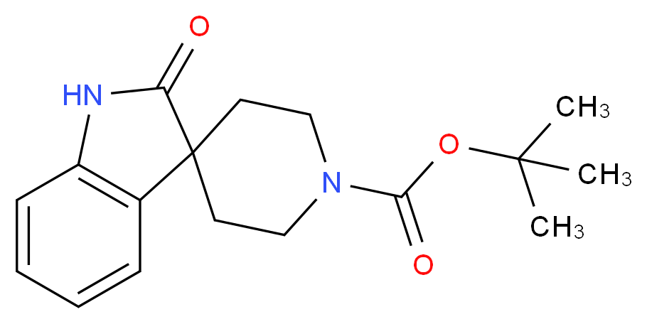 tert-butyl 2-oxo-1,2-dihydrospiro[indole-3,4'-piperidine]-1'-carboxylate_分子结构_CAS_252882-60-3