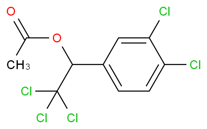 2,2,2-trichloro-1-(3,4-dichlorophenyl)ethyl acetate_分子结构_CAS_21757-82-4