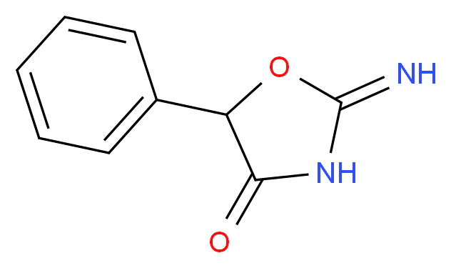 2-imino-5-phenyl-1,3-oxazolidin-4-one_分子结构_CAS_2152-34-3