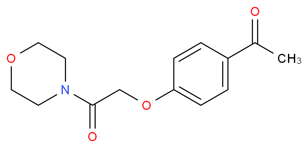 1-[4-(2-morpholin-4-yl-2-oxoethoxy)phenyl]ethanone_分子结构_CAS_29942-00-5)