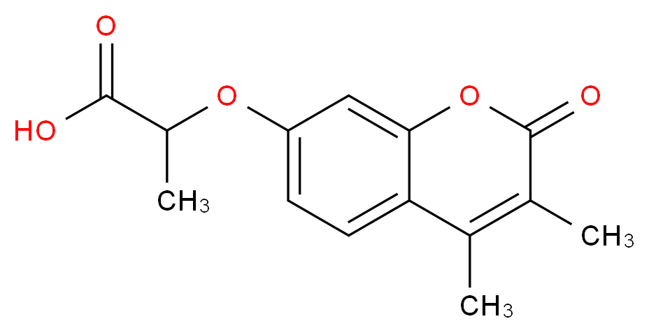 2-[(3,4-dimethyl-2-oxo-2H-chromen-7-yl)oxy]propanoic acid_分子结构_CAS_35679-94-8)