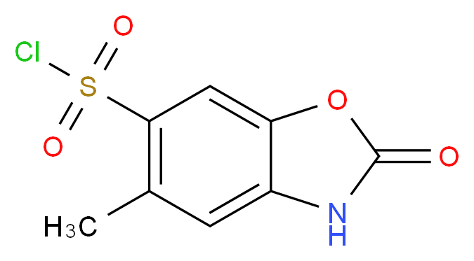 5-methyl-2-oxo-2,3-dihydro-1,3-benzoxazole-6-sulfonyl chloride_分子结构_CAS_1227465-58-8