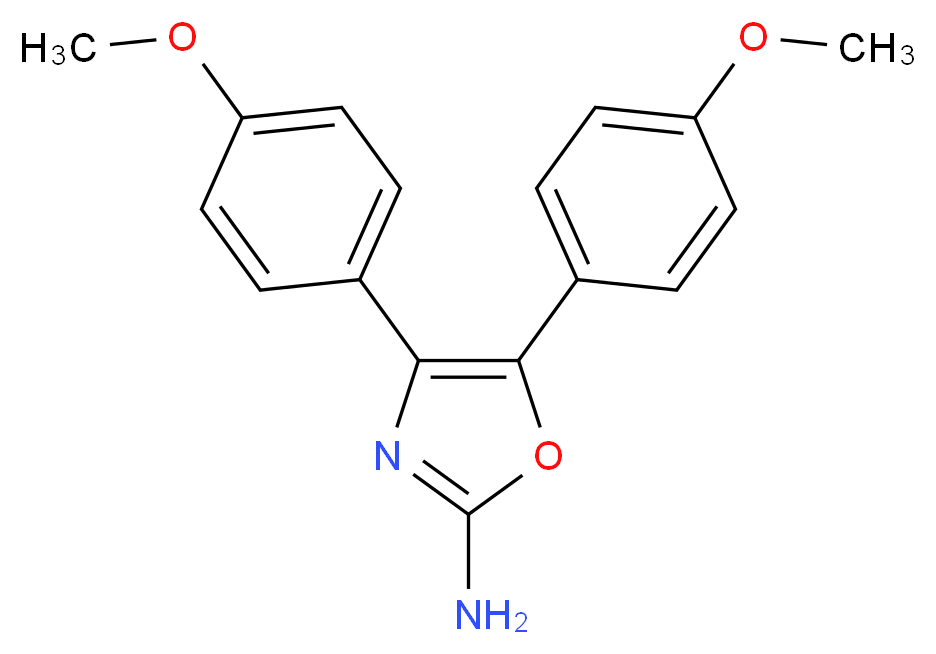 bis(4-methoxyphenyl)-1,3-oxazol-2-amine_分子结构_CAS_77151-48-5