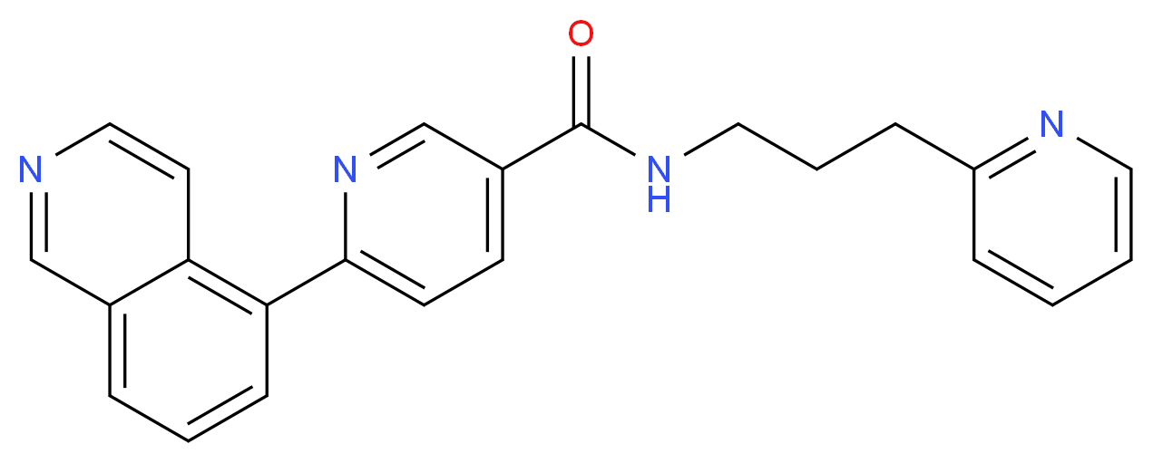 6-isoquinolin-5-yl-N-(3-pyridin-2-ylpropyl)nicotinamide_分子结构_CAS_)