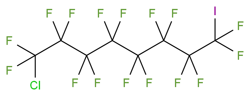 1-chloro-1,1,2,2,3,3,4,4,5,5,6,6,7,7,8,8-hexadecafluoro-8-iodooctane_分子结构_CAS_16486-98-9