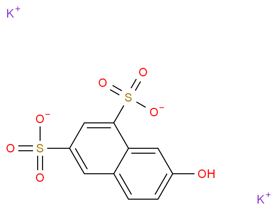 dipotassium 7-hydroxynaphthalene-1,3-disulfonate_分子结构_CAS_842-18-2