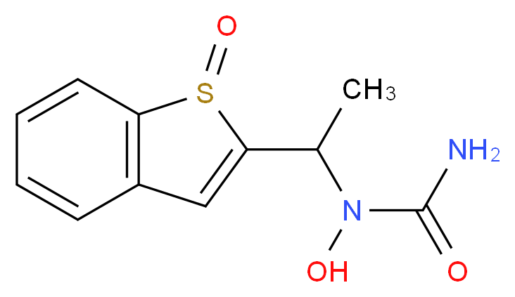 1-hydroxy-1-[1-(1-oxo-1λ<sup>4</sup>-benzothiophen-2-yl)ethyl]urea_分子结构_CAS_1147524-83-1