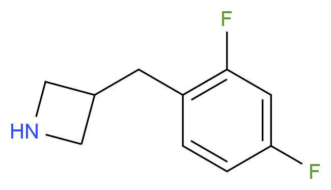 3-[(2,4-Difluorophenyl)methyl]azetidine_分子结构_CAS_937625-45-1)