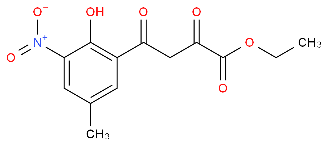 ethyl 4-(2-hydroxy-5-methyl-3-nitrophenyl)-2,4-dioxobutanoate_分子结构_CAS_859843-60-0