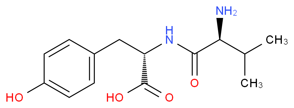 (2S)-2-[(2S)-2-amino-3-methylbutanamido]-3-(4-hydroxyphenyl)propanoic acid_分子结构_CAS_3061-91-4