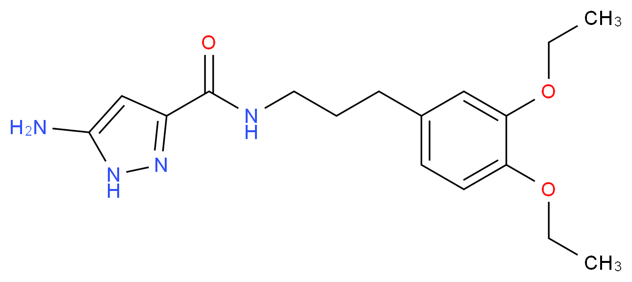 5-amino-N-[3-(3,4-diethoxyphenyl)propyl]-1H-pyrazole-3-carboxamide_分子结构_CAS_)