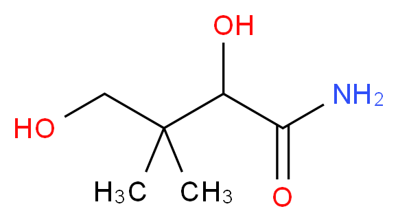 2,4-Dihydroxy-3,3-dimethylbutanamide_分子结构_CAS_4417-86-1)