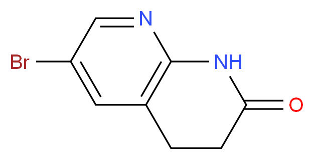 6-Bromo-3,4-dihydro-1H-[1,8]naphthyridin-2-one_分子结构_CAS_129686-16-4)