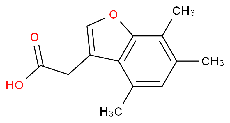 2-(4,6,7-trimethyl-1-benzofuran-3-yl)acetic acid_分子结构_CAS_902139-76-8