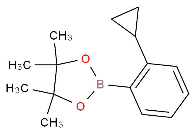 2-(2-cyclopropylphenyl)-4,4,5,5-tetramethyl-1,3,2-dioxaborolane_分子结构_CAS_1362243-53-5)