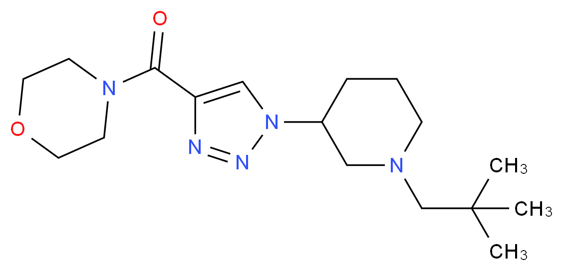 4-({1-[1-(2,2-dimethylpropyl)-3-piperidinyl]-1H-1,2,3-triazol-4-yl}carbonyl)morpholine_分子结构_CAS_)