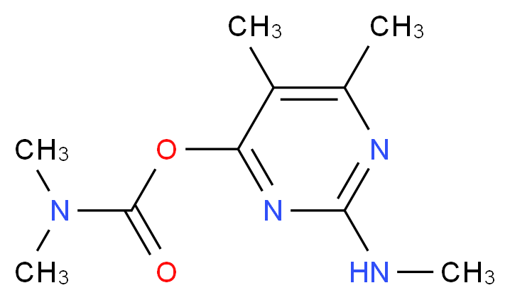 5,6-dimethyl-2-(methylamino)pyrimidin-4-yl N,N-dimethylcarbamate_分子结构_CAS_30614-22-3